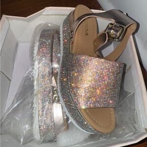 Glittering Silver Women's Sandals